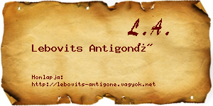 Lebovits Antigoné névjegykártya